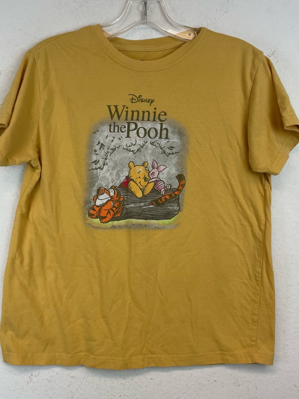 Disney Yellow Winnie the Pooh Tag Print Tee